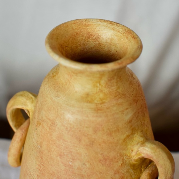 Vintage Clay Jug Vase Handled - Picture 3 of 7